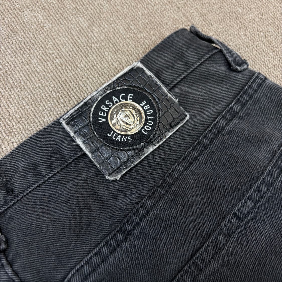 90’s VERSACE 베르사체 진스 꾸뛰르 블랙 흑청 데님  상품이미지4