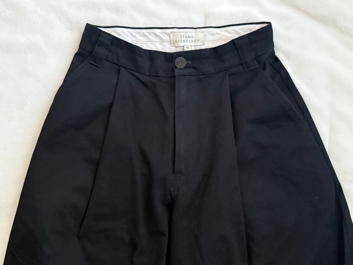 스튜디오 니콜슨 소르테 코튼 팬츠 블랙 상품이미지1