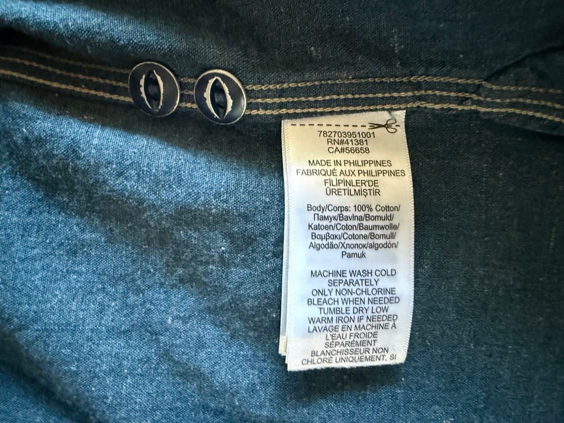 RRL 인디고 샴브레이 워크 셔츠 상품이미지7