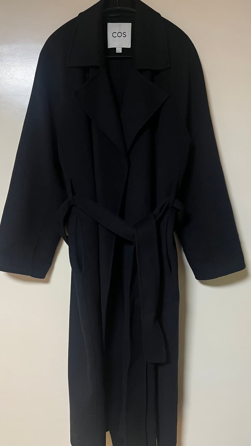 코스 벨티드 더블페이스 울코트 M 블랙 상품이미지2