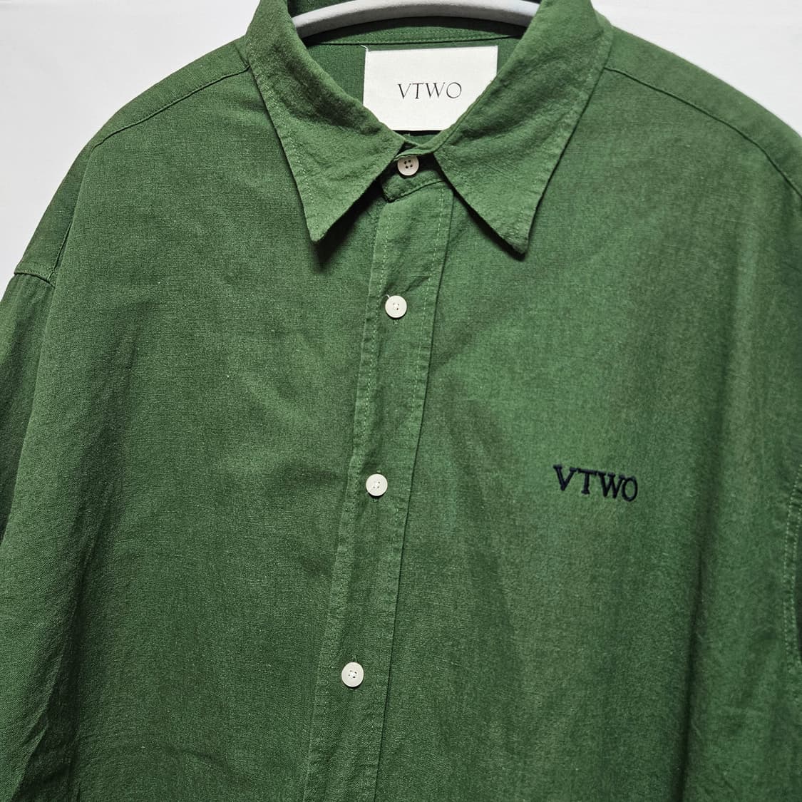 Vtwo 브이투 린넨 반팔 셔츠 L 상품이미지2