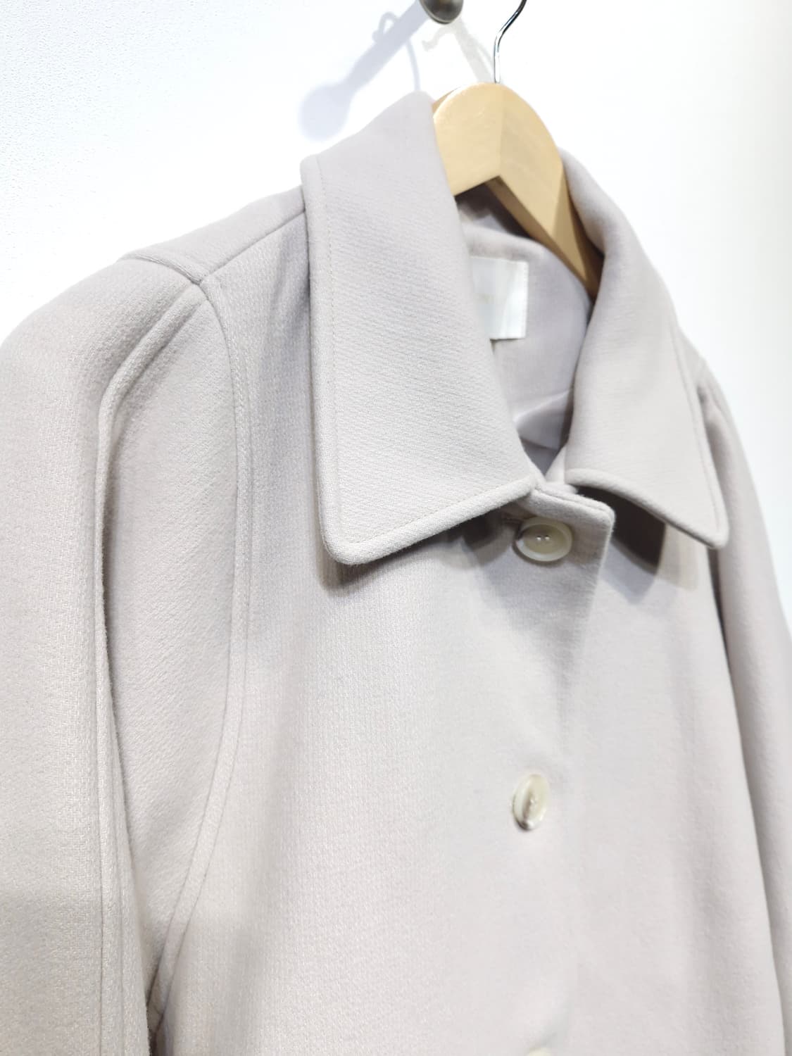 프론트로우 코쿤슬리브 울캐시미어 코트 더스티베이지_S 상품이미지5