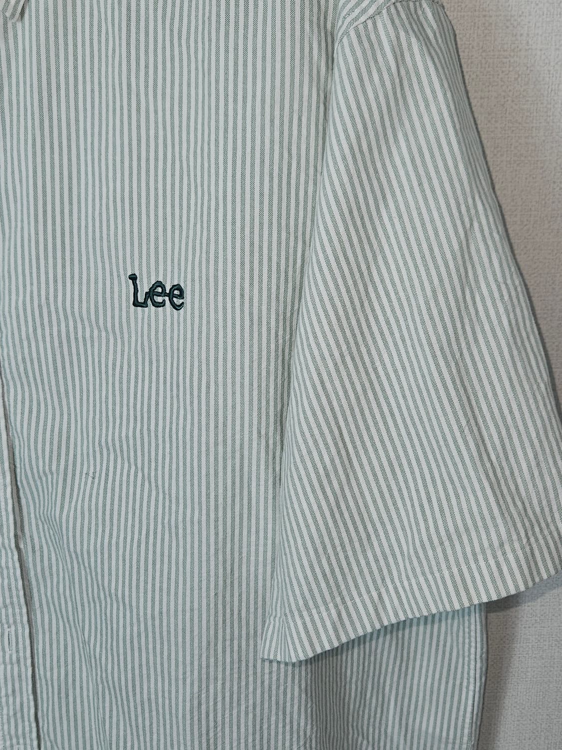 리 LEE 스트라이프 반팔셔츠 옥스포드 오버핏 L 상품이미지3