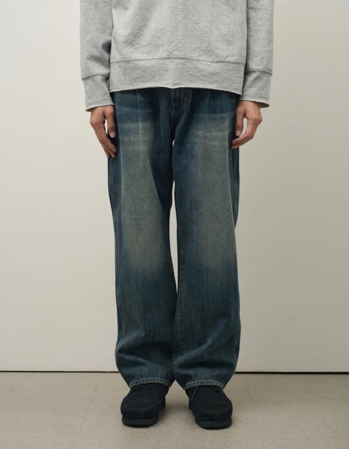 (1)러프사이드 Drape Denim Pants Medium Blue 상품이미지5