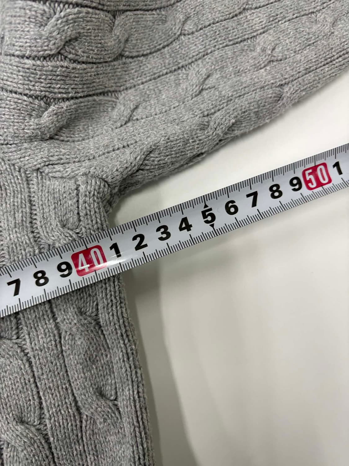 폴로 랄프로렌 그레이 케이블 크루넥 니트(M) 상품이미지6