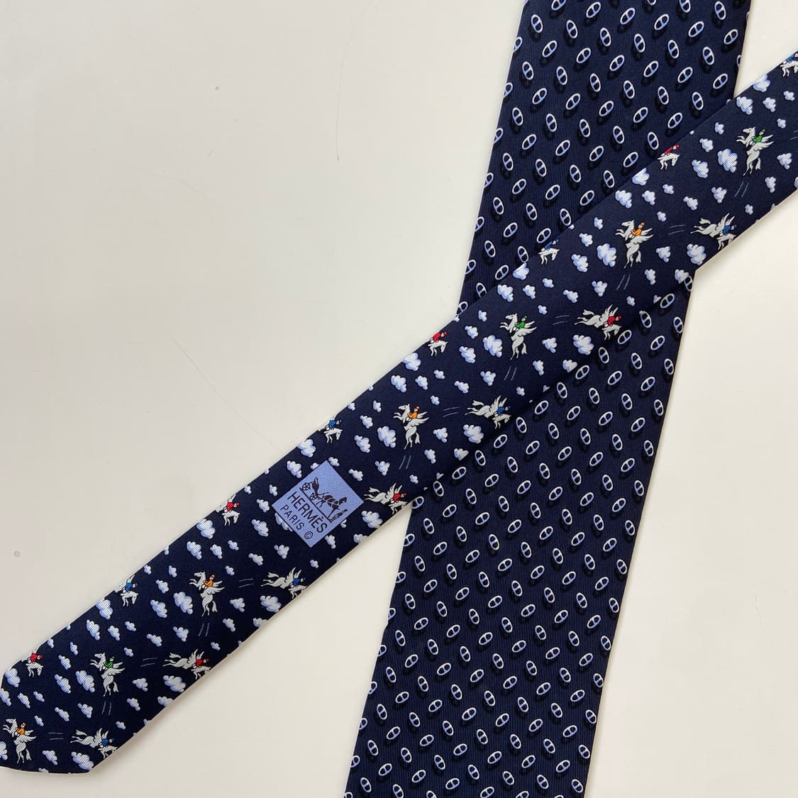 에르메스 기하학 모노그램 넥타이 정품 명품(HERMES) 8.7cm 상품이미지4