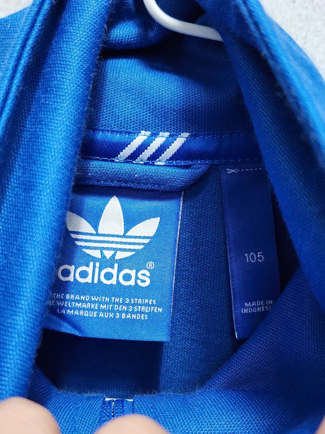 아디다스 파란색 유로파 삼선 트랙탑 상품이미지3