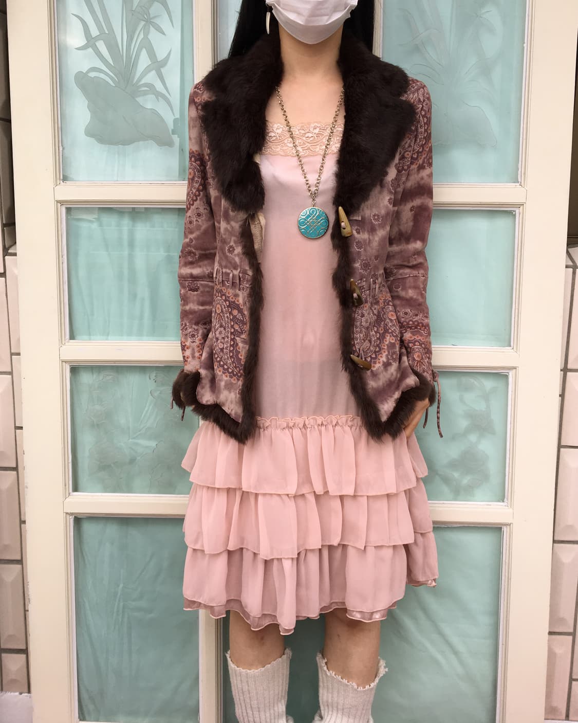 Ornament pattern rabbit fur mustang 상품이미지7