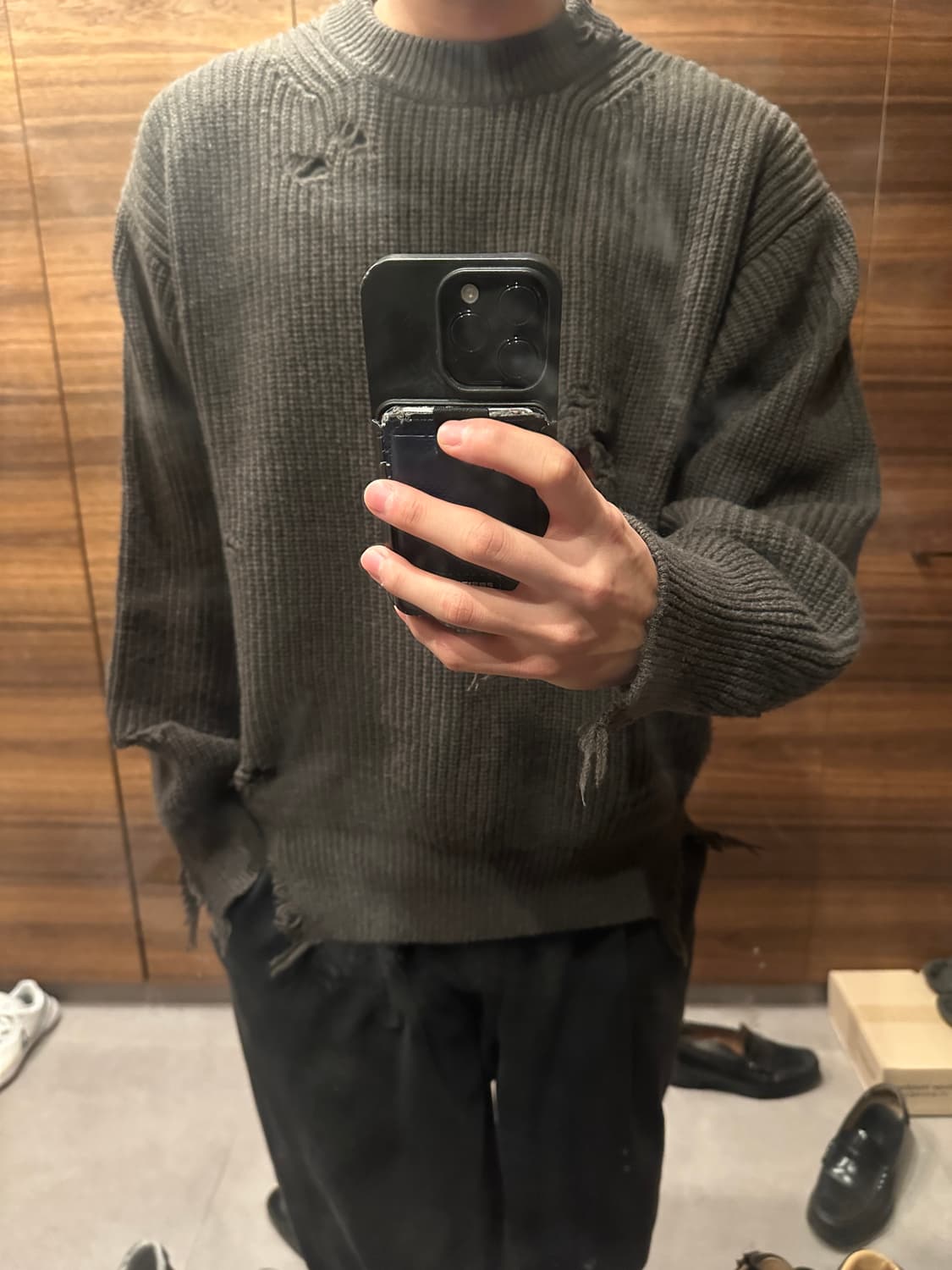 ssstein 24ss 울 데미지 니트 상품이미지4