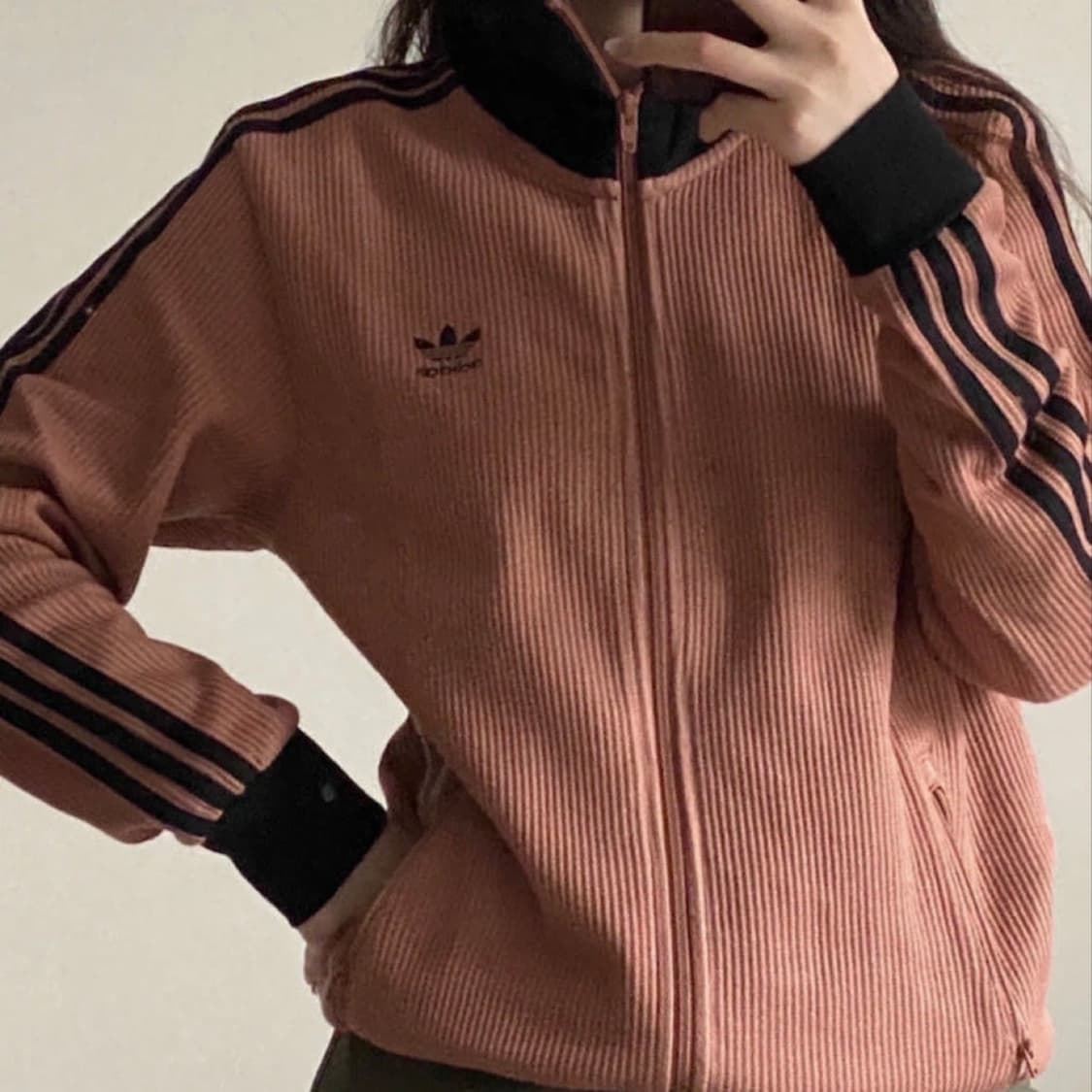 아디다스 클래식 와플 베켄바우어 트랙 자켓 져지 클레이 스트라타 상품이미지3