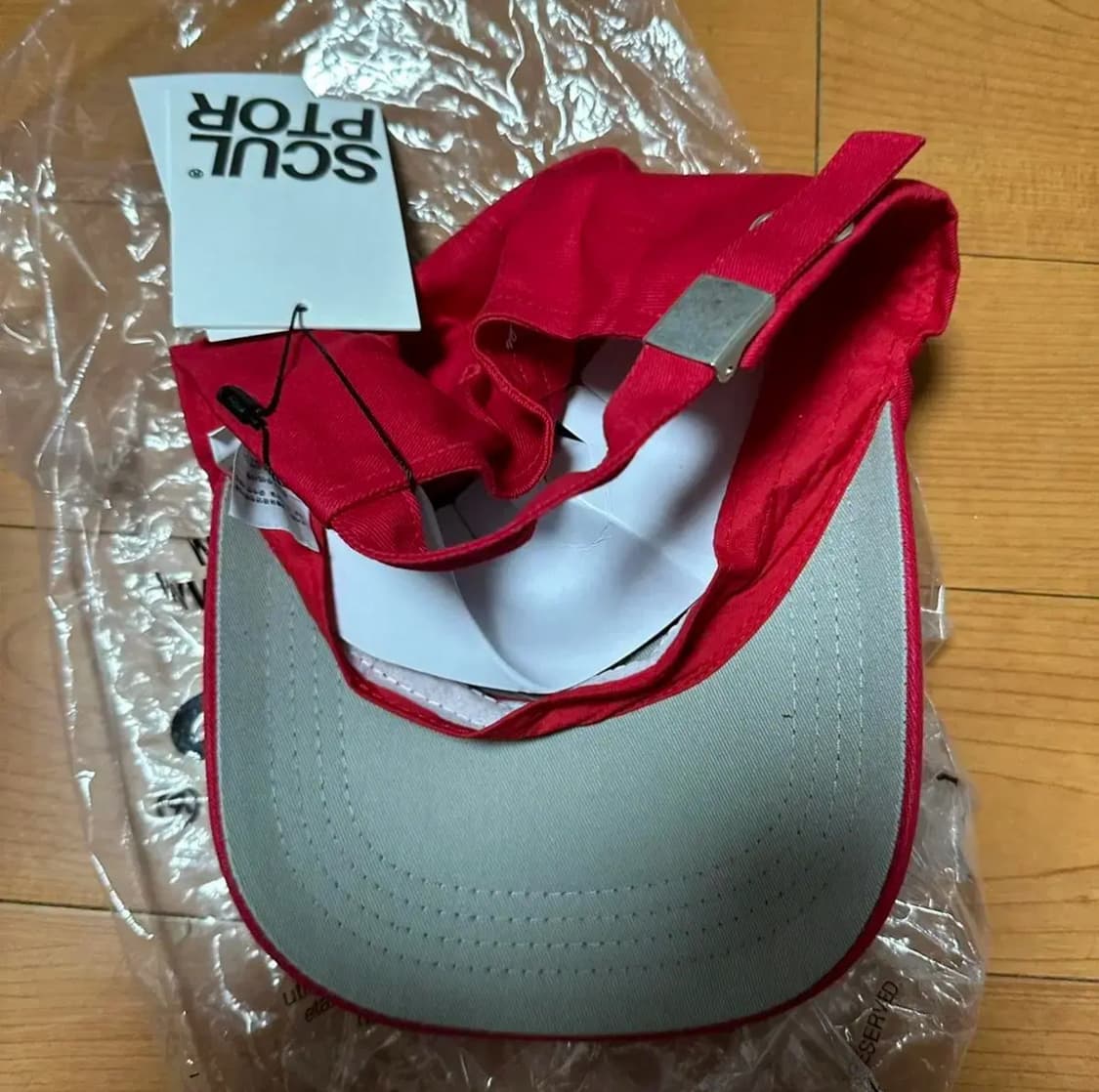 스컬프터 레드 트윌 캡 볼캡 모자 세제품 상품이미지2