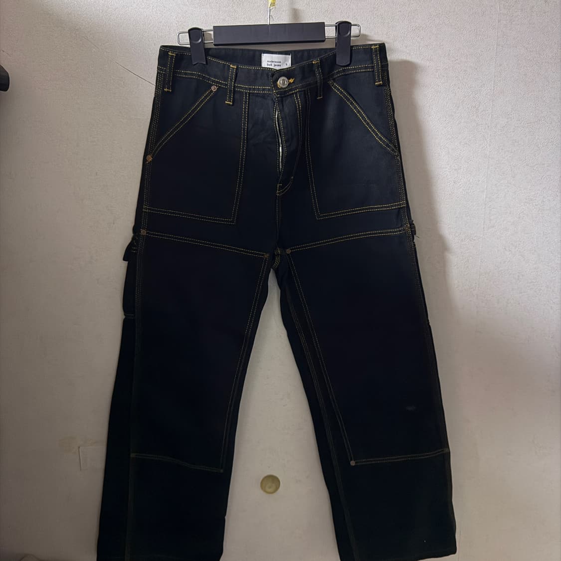 앤더슨벨 디테일 스티치 블랙 데님팬츠 S (여성 66정도) 상품이미지1