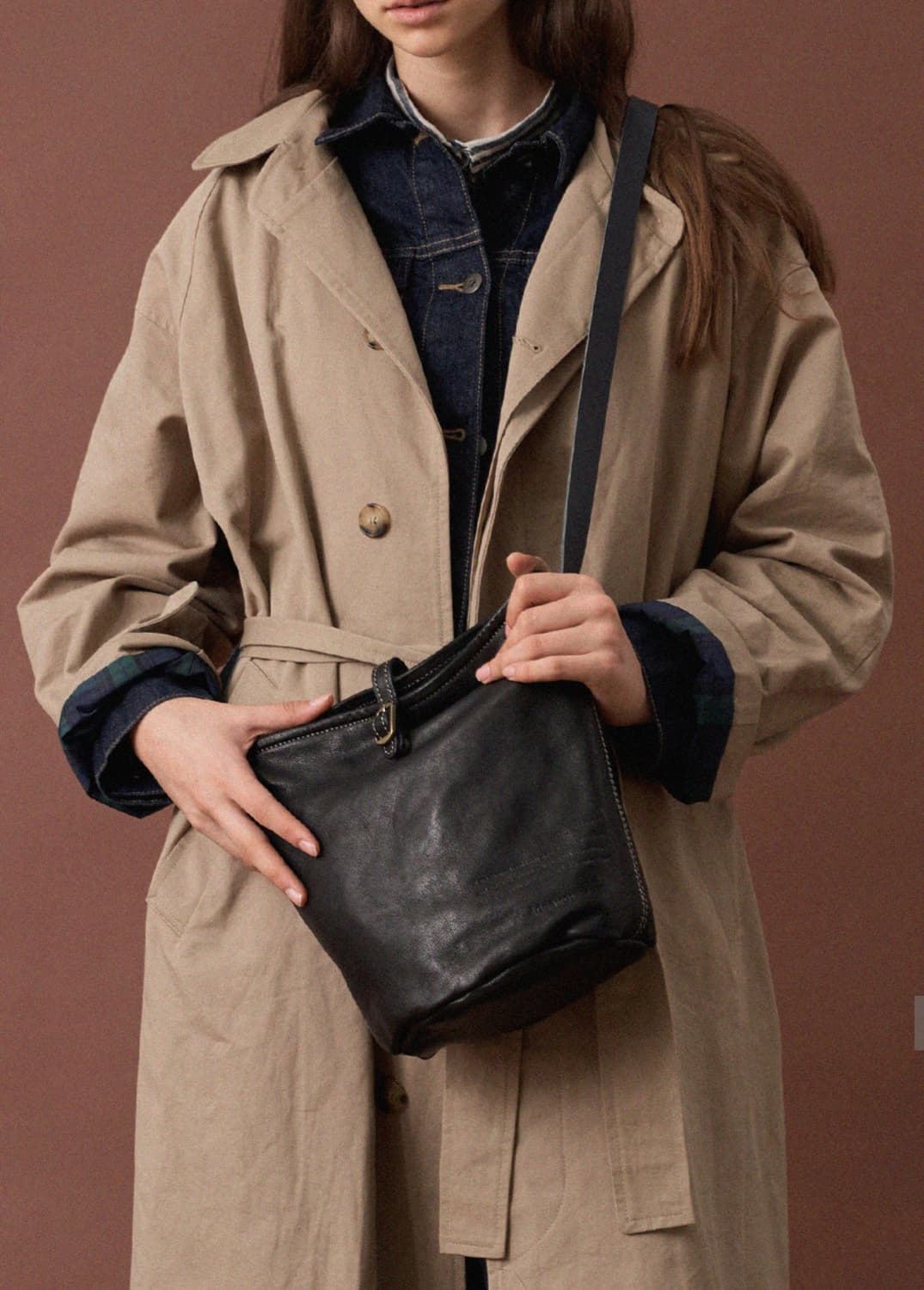 포디어웍스 가죽 가방 숄더백 크로스백 블랙 상품이미지1