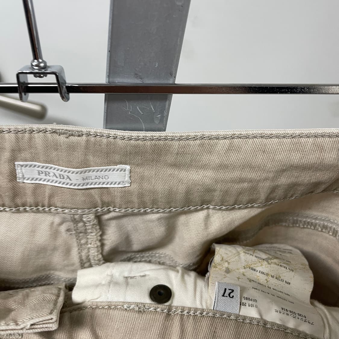 프라다 베이지 팬츠 27(W) 상품이미지8