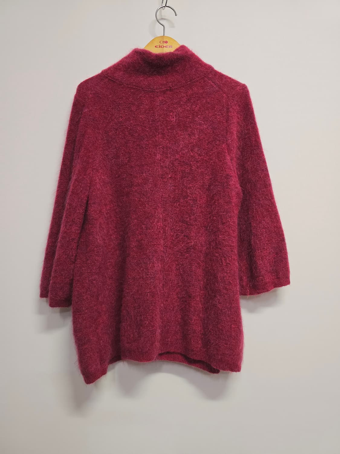 기비 모면혼방 하프 코트 버건디 상품이미지5