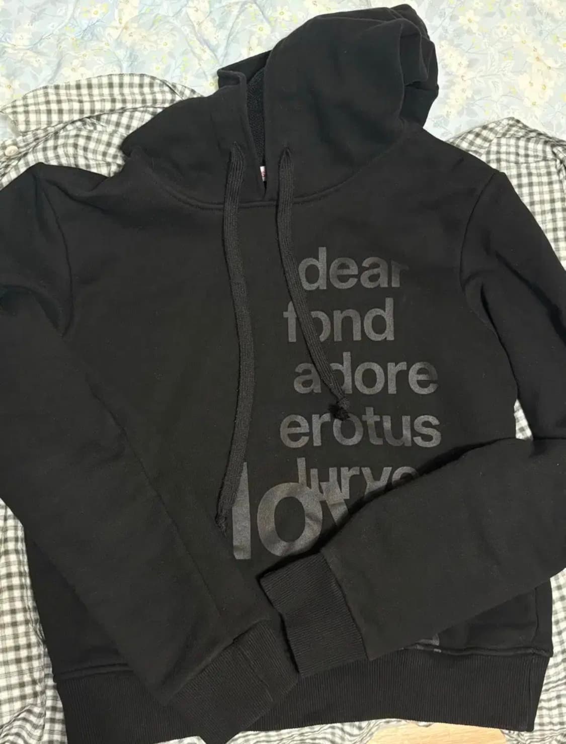 오피쉬 레터링 후드티 블랙 상품이미지1