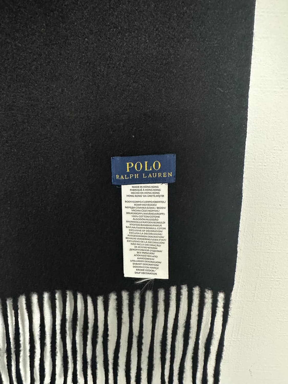 폴로 랄프로렌 램스울 머플러 블랙 상품이미지3