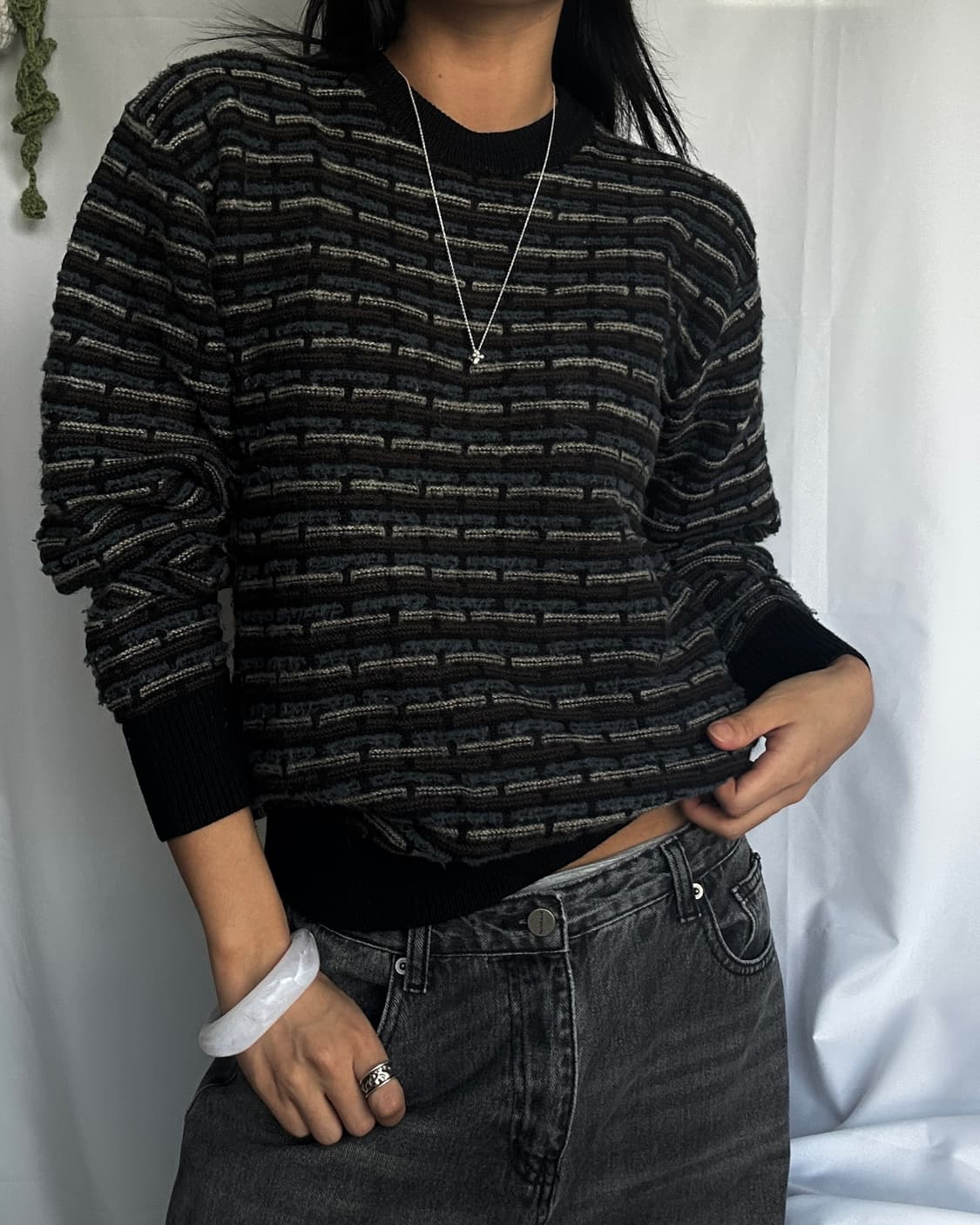 빈티지 패턴 니트 상품이미지1