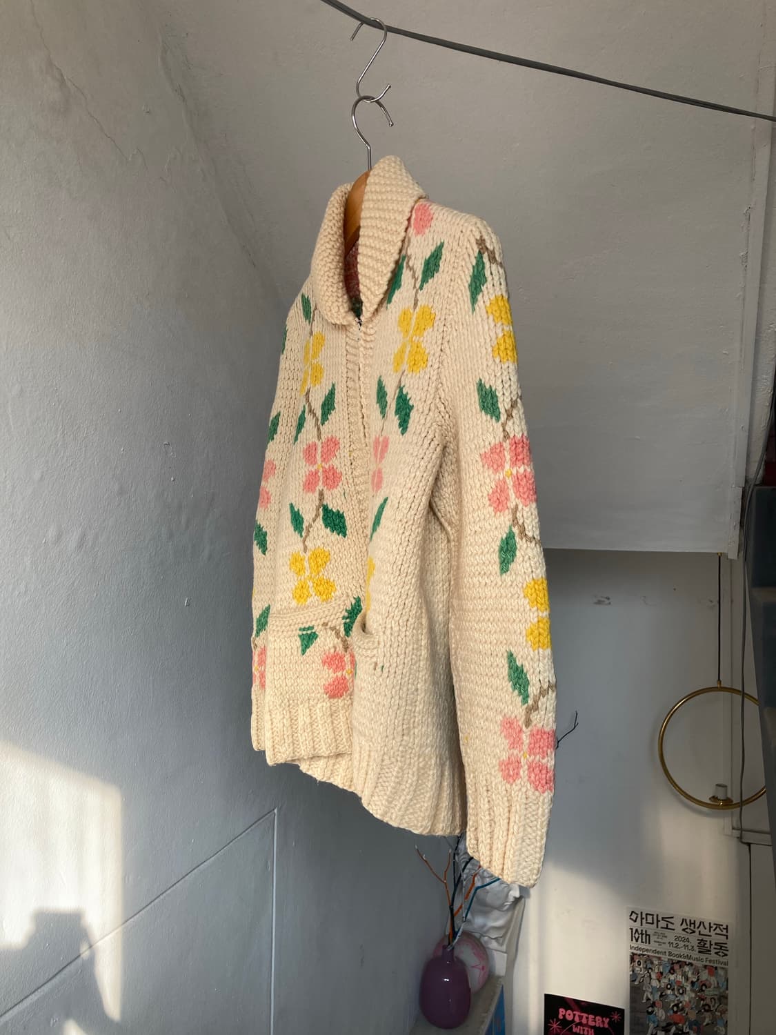 핸드메이드 울 플라워 자켓 상품이미지5