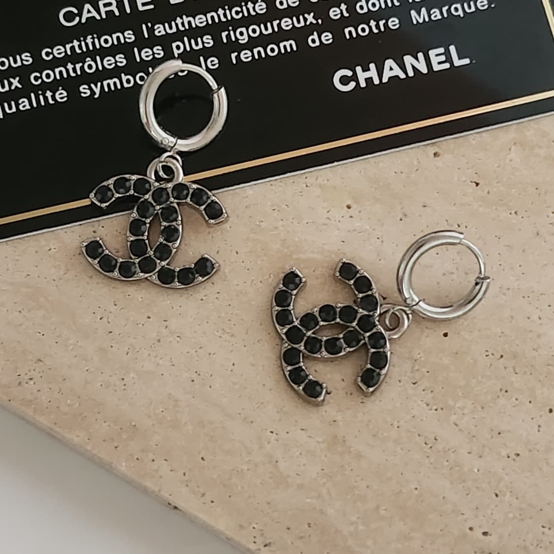샤넬 정품 빈티지 업사이클링 귀걸이 상품이미지3