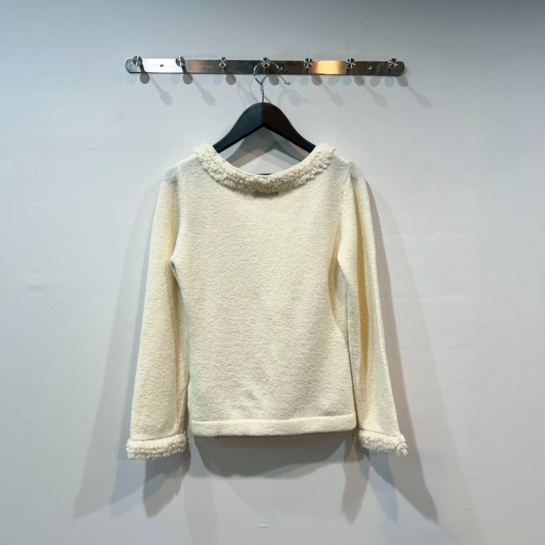 아이보리 퍼 디테일 top 상품이미지5