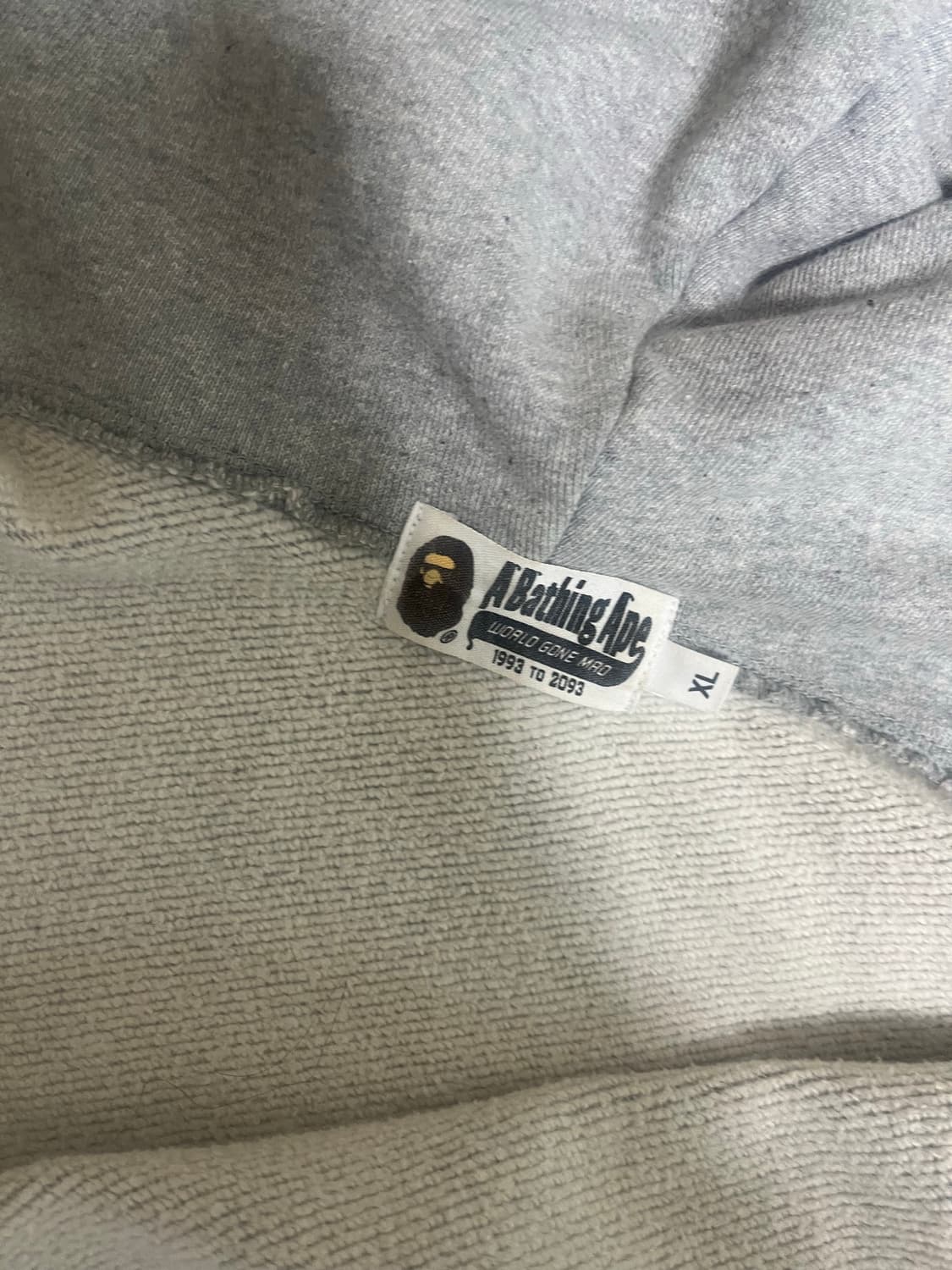 베이프 샤크후드 회색 xl핍니다 상품이미지4