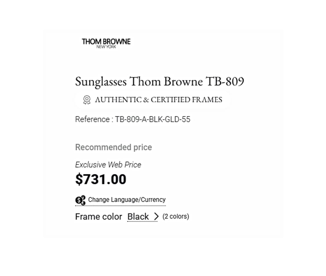 THOM BROWN TB809A 에비에이터 선글라스(정품,새제품,풀세트) 상품이미지9