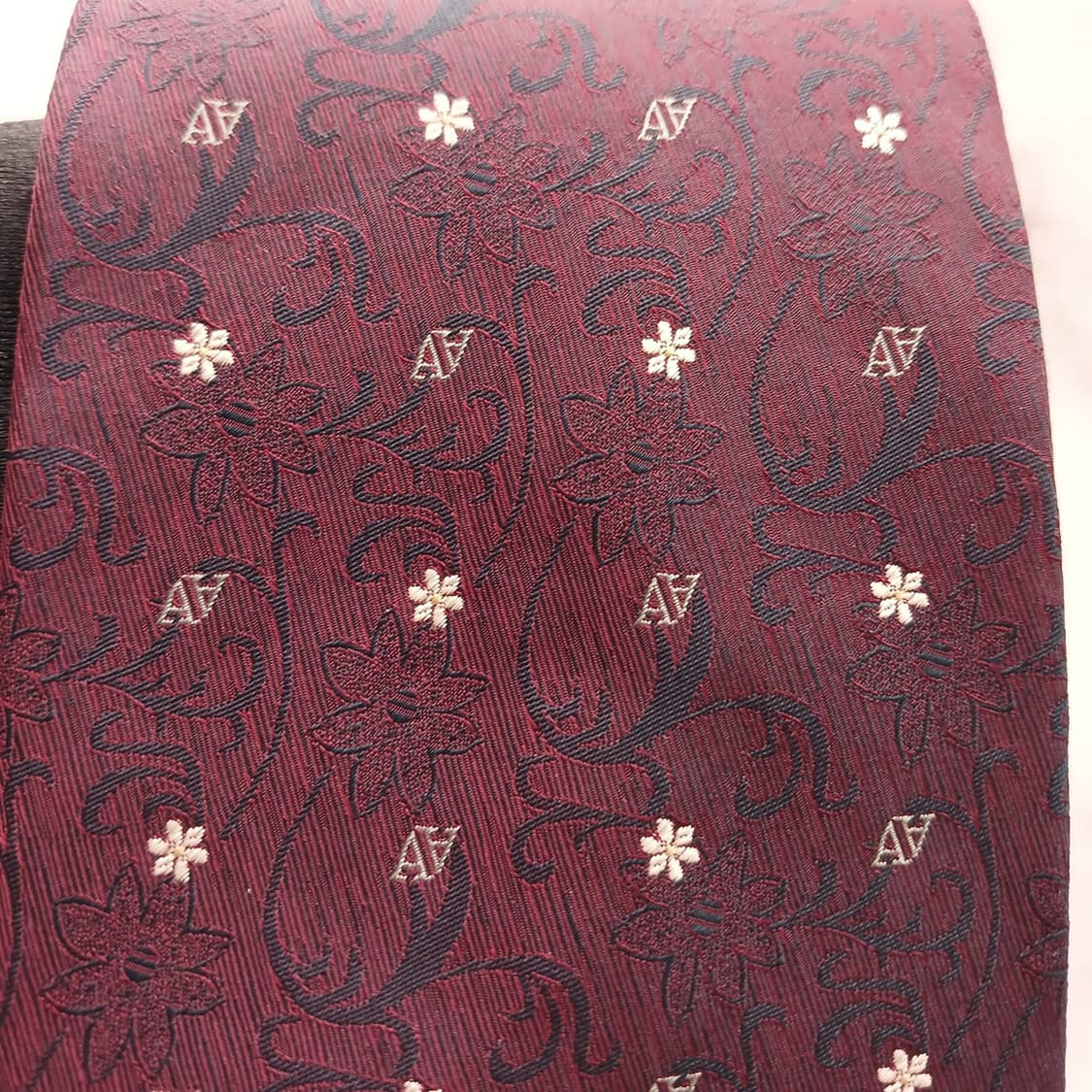 아쿠아스큐텀 실크 플라워 자카드 넥타이 9.5cm A+등급 A18778
 상품이미지6