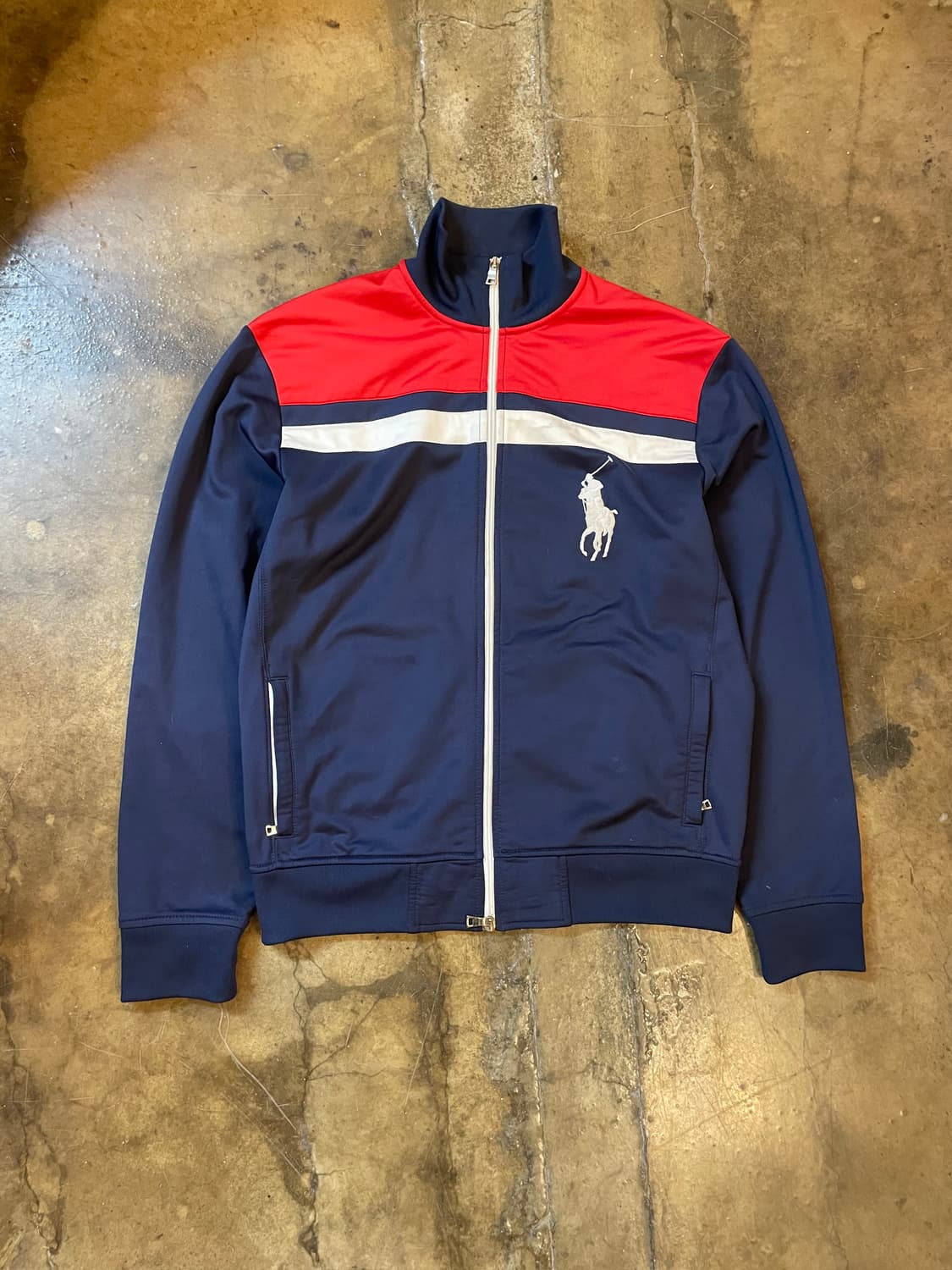 폴로 랄프로렌 빅포니 배색 트랙 자켓 져지 다크네이비 상품이미지1