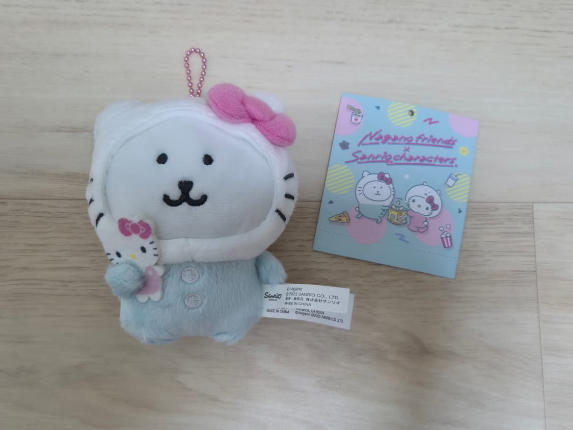 나가노 산리오 농담곰 헬로키티 콜라보 키링 인형 상품이미지1