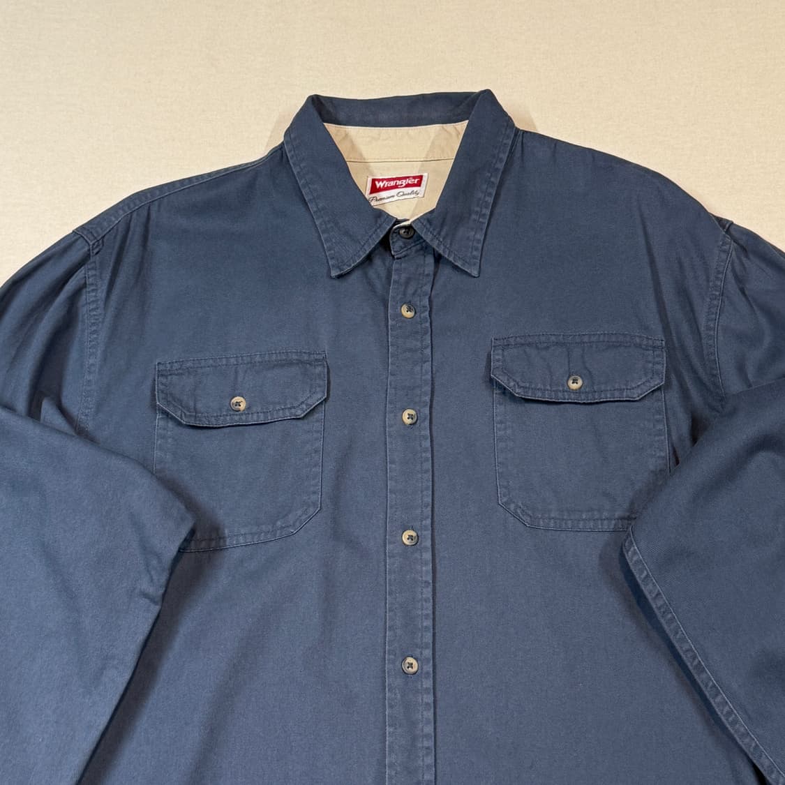 XL) Wrangler 랭글러 투포켓 워크웨어 코튼 셔츠 네이비 상품이미지4