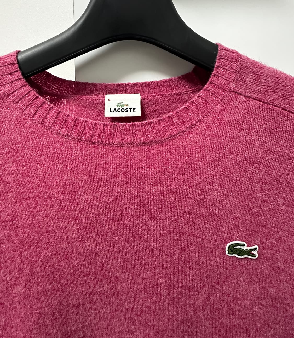 라코스테 남성 울 핑크 니트 슬림핏 5(L) 사이즈 상품이미지3