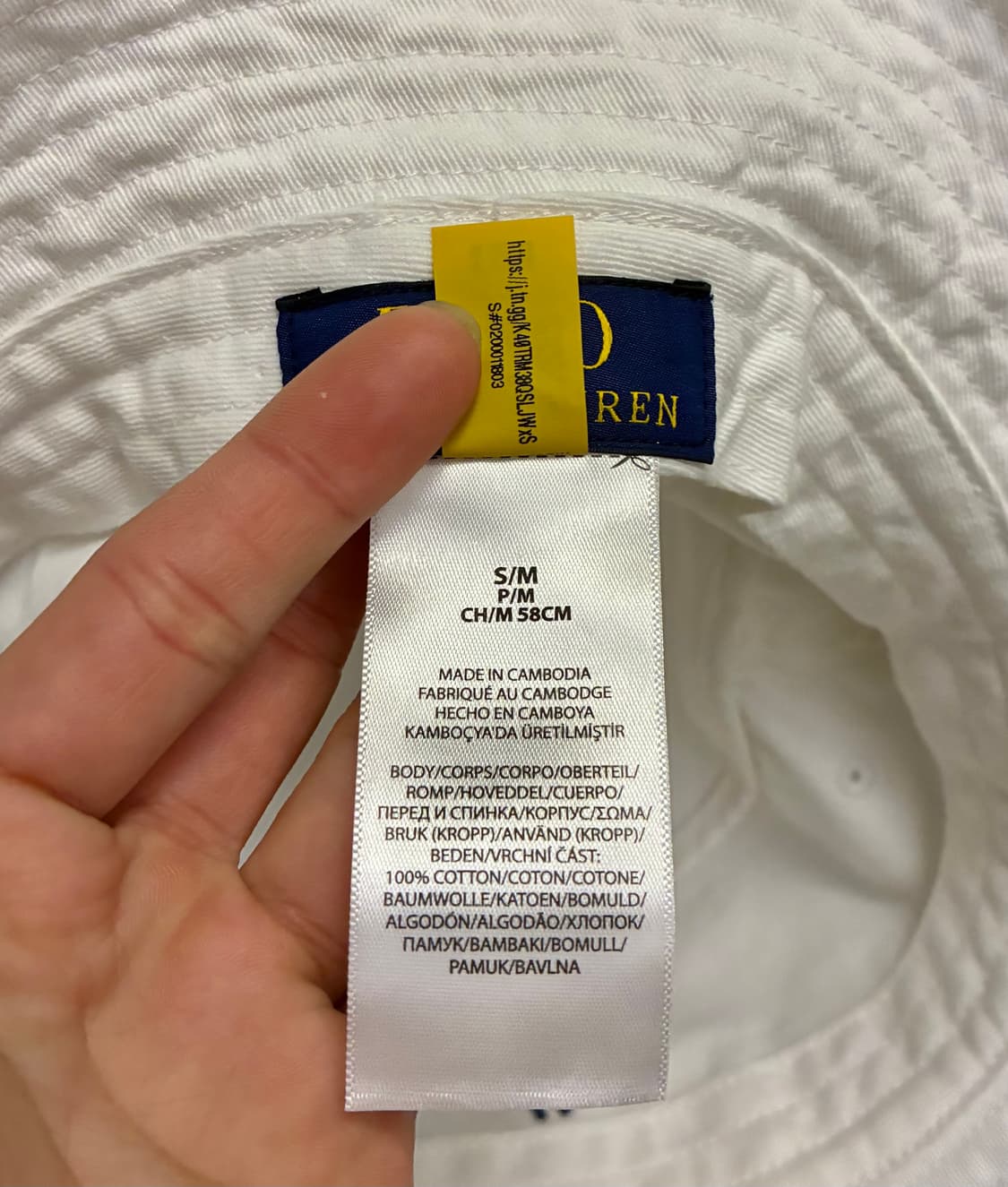 (S~M)POLO 폴로랄프로렌 화이트 버킷햇 벙거지모자 폴로모자 상품이미지8