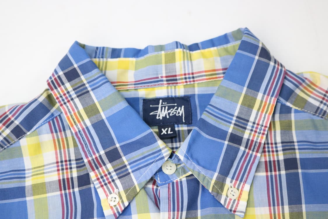 올드 스투시 90s 마드라스 체크 반팔 셔츠 상품이미지4