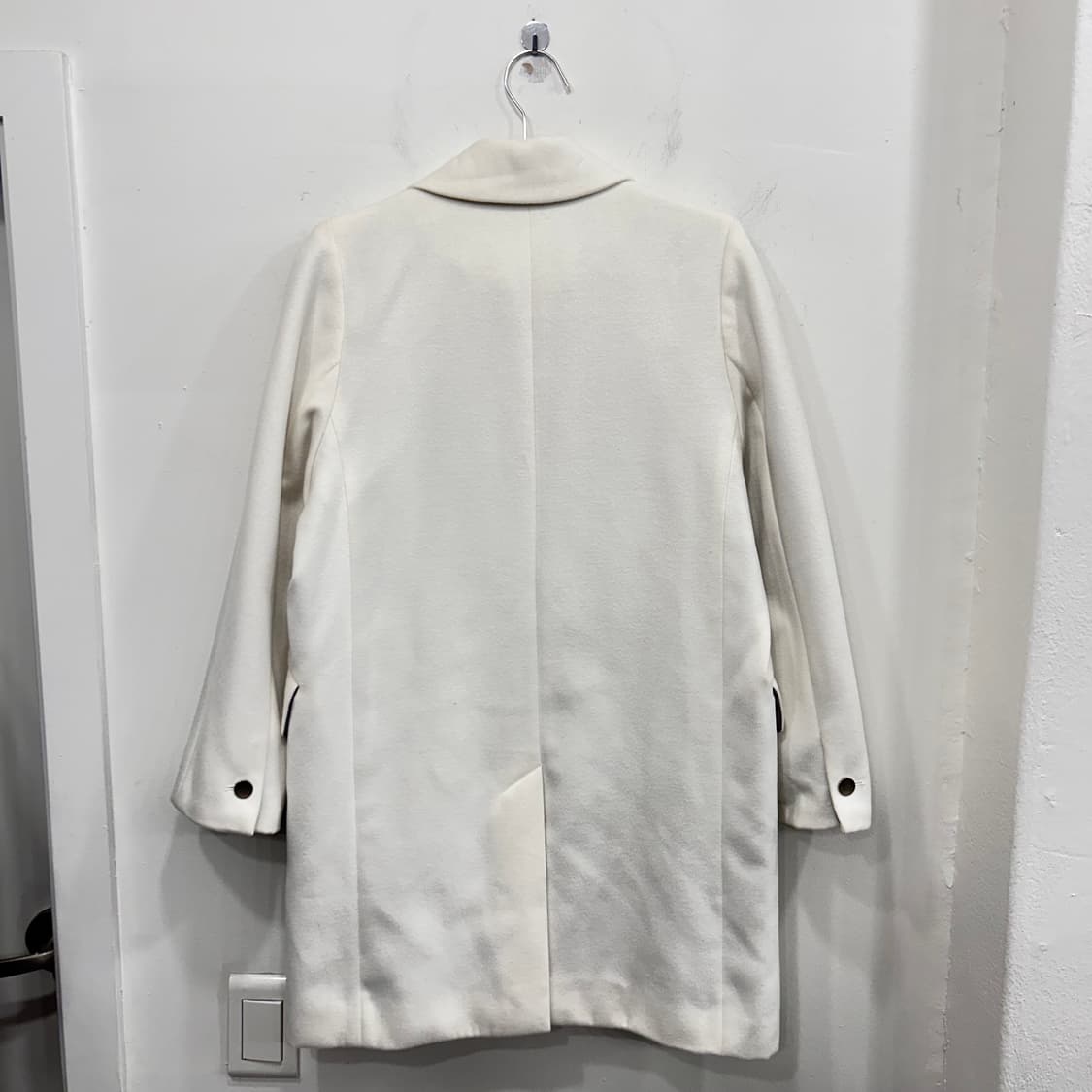 메종 드 로엠 원버튼 카라 울 롱코트 상품이미지5