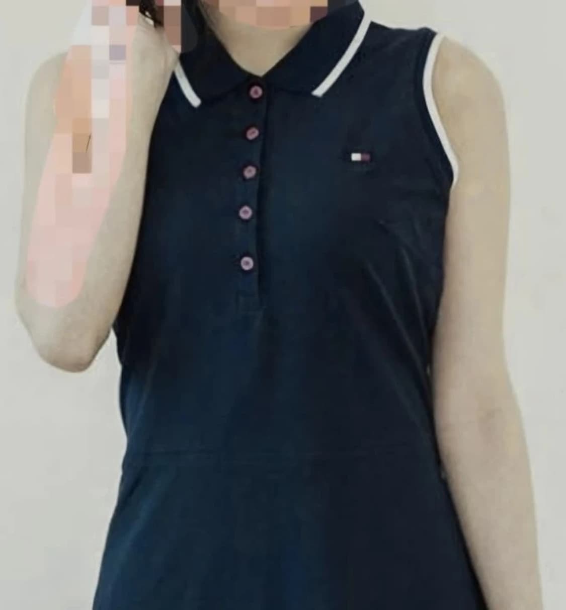 여M 타미힐피거 민소매 카라 플레어 원피스 상품이미지1