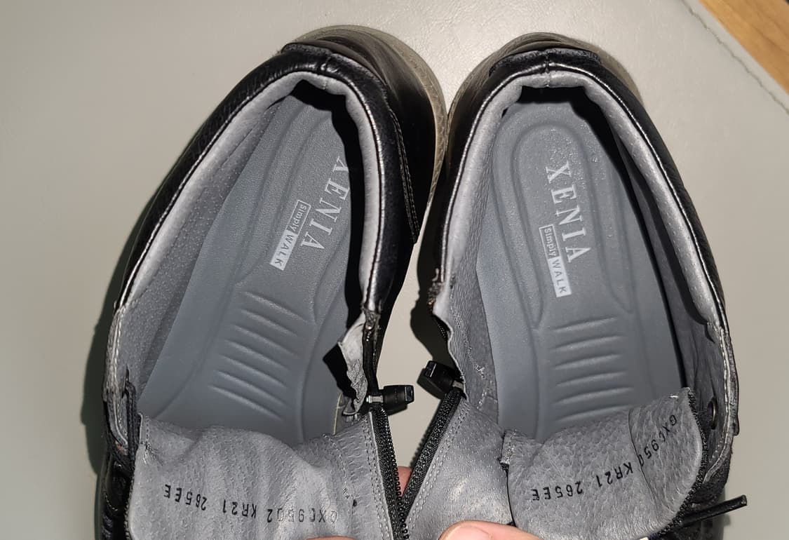 제니아 남성 가죽 사이드 지퍼 부츠 (265EE), 다크 네이비 상품이미지5