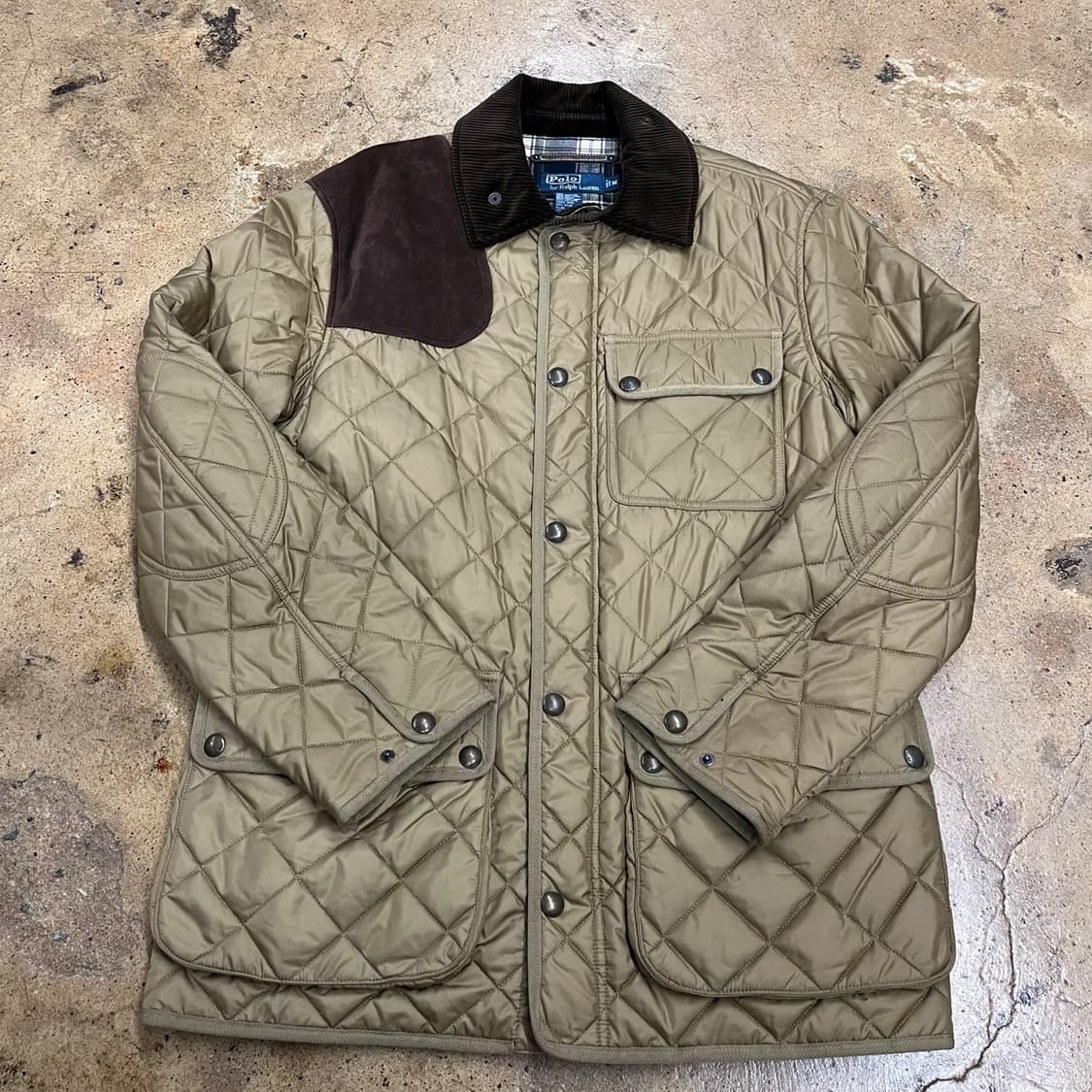 [정품/M] 폴로 랄프로렌 퀼팅 자켓 베이지 b15 상품이미지2