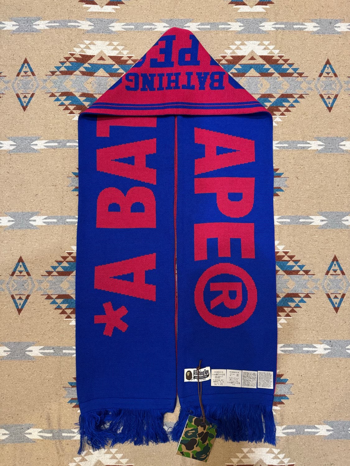 [OS] 베이프 자카드 로고 롱 스카프 (머플러) 상품이미지3