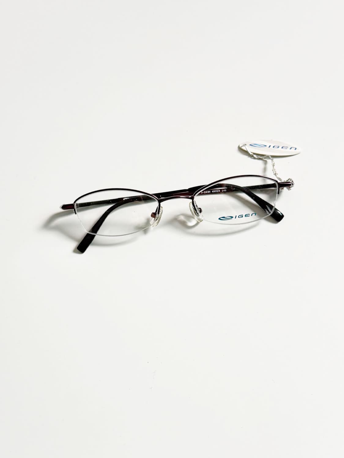 IGEN 반무테 스퀘어 메탈 프레임 빈티지 안경 상품이미지1