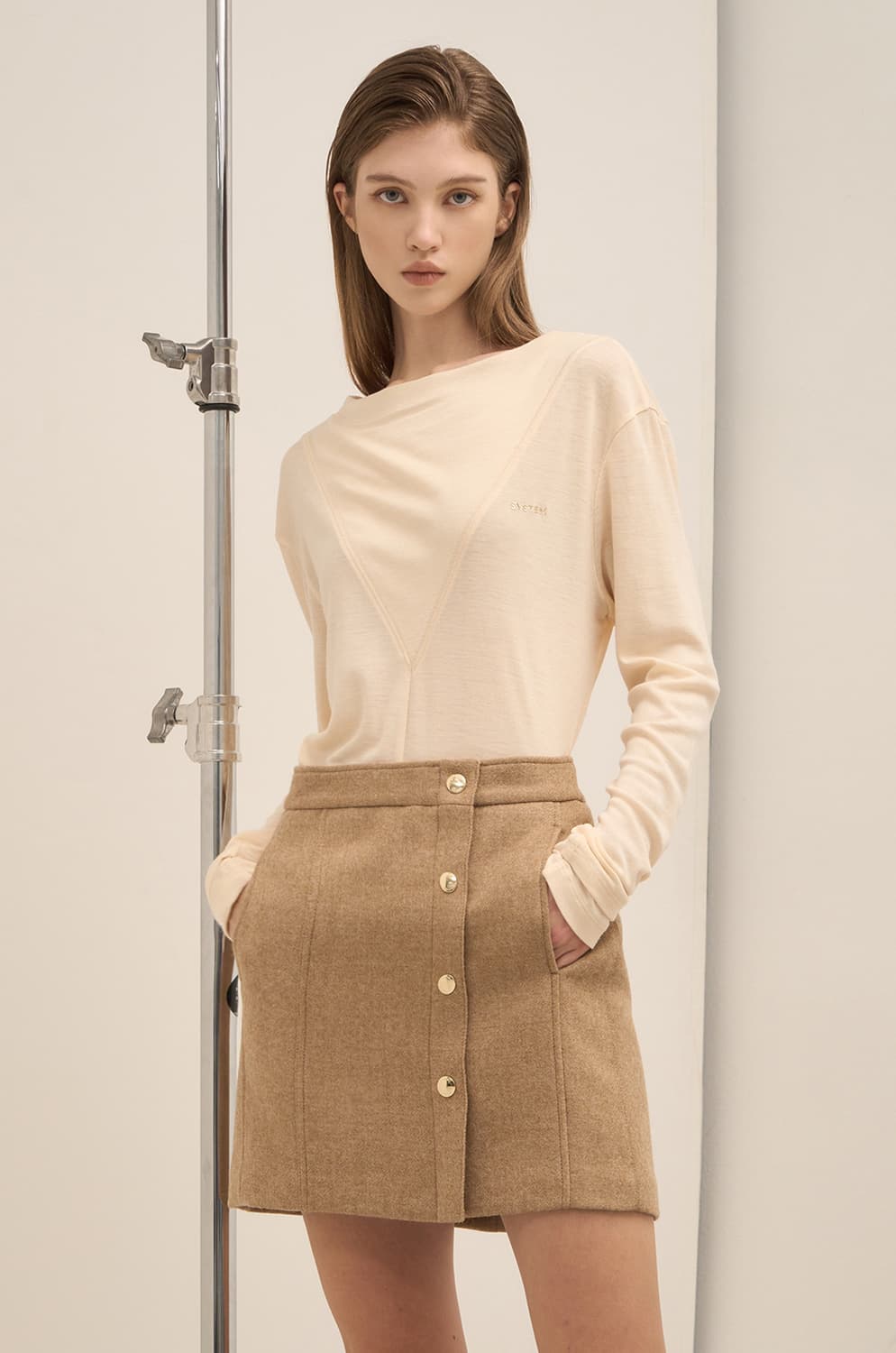 (새상품)시스템 드레이프 티셔츠 상품이미지4