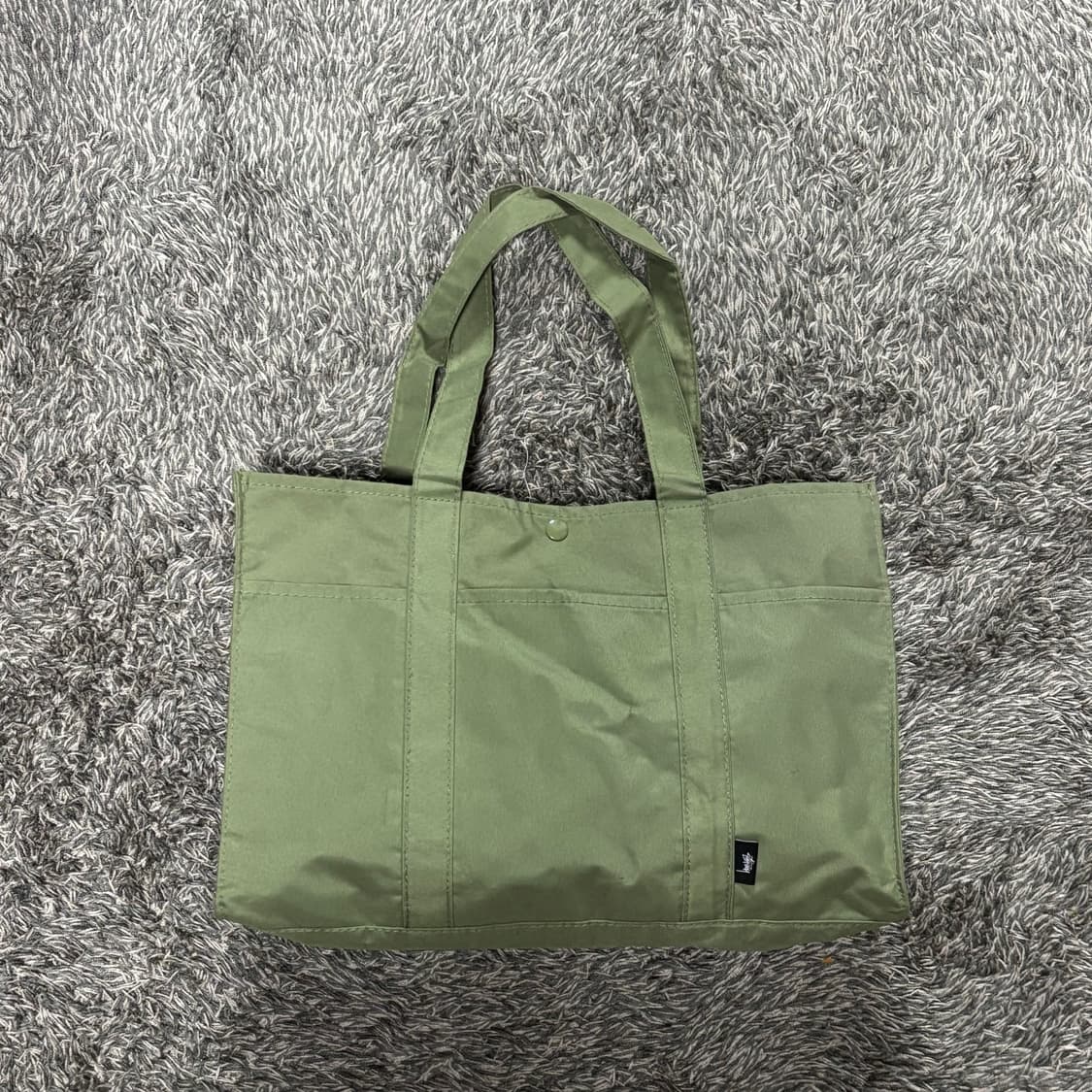 Stussy 스투시 일본잡지부록 카키 토트백 상품이미지4
