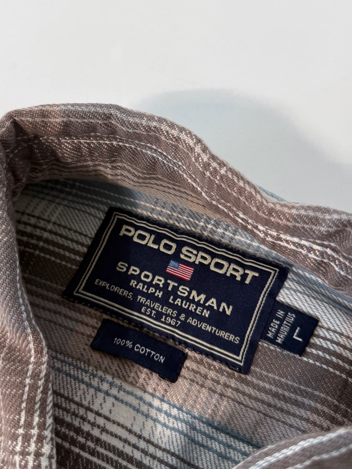 폴로스포츠 90‘s 오버사이즈 스포츠맨 울 체크셔츠 상품이미지5