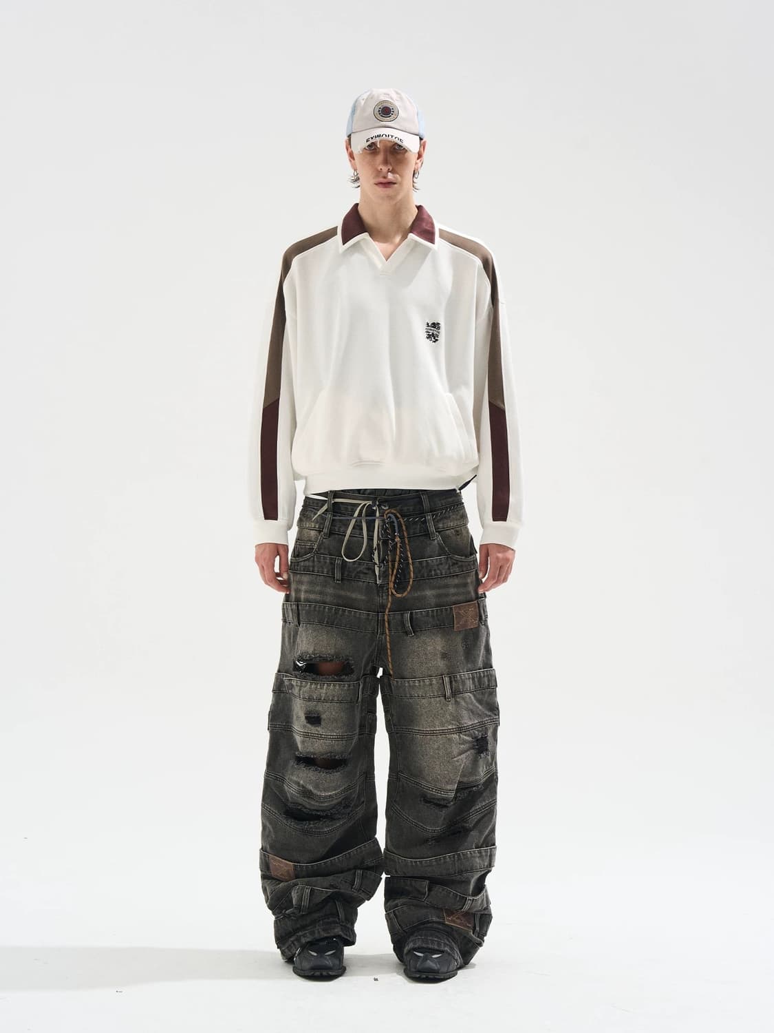 Washed Grey Baggy Jeans 상품이미지3