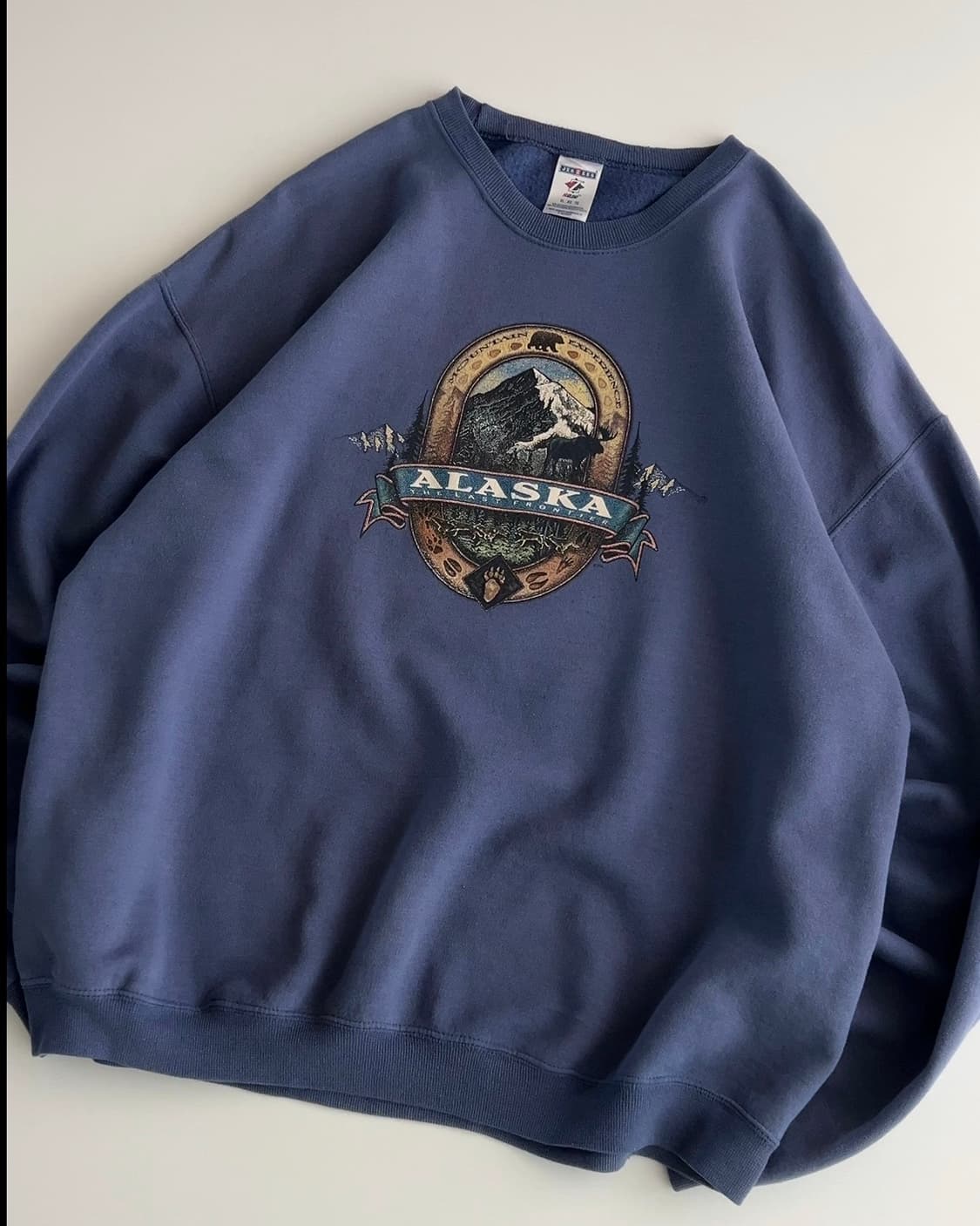 저지 알래스카 프린팅 스웻셔츠 XL 상품이미지2