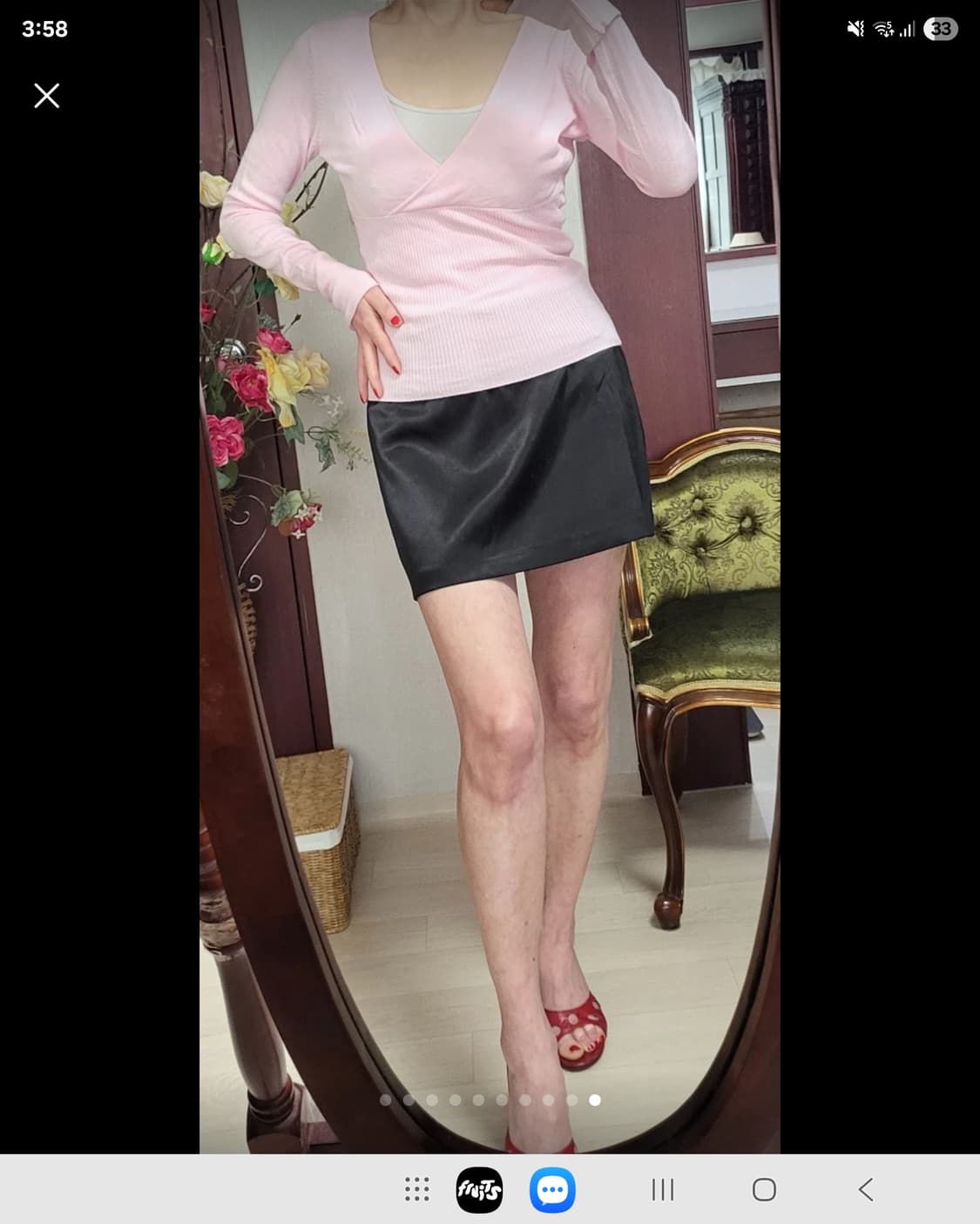 프랑스 쿠가이 발레 니트 핑크 스웨터  상품이미지3