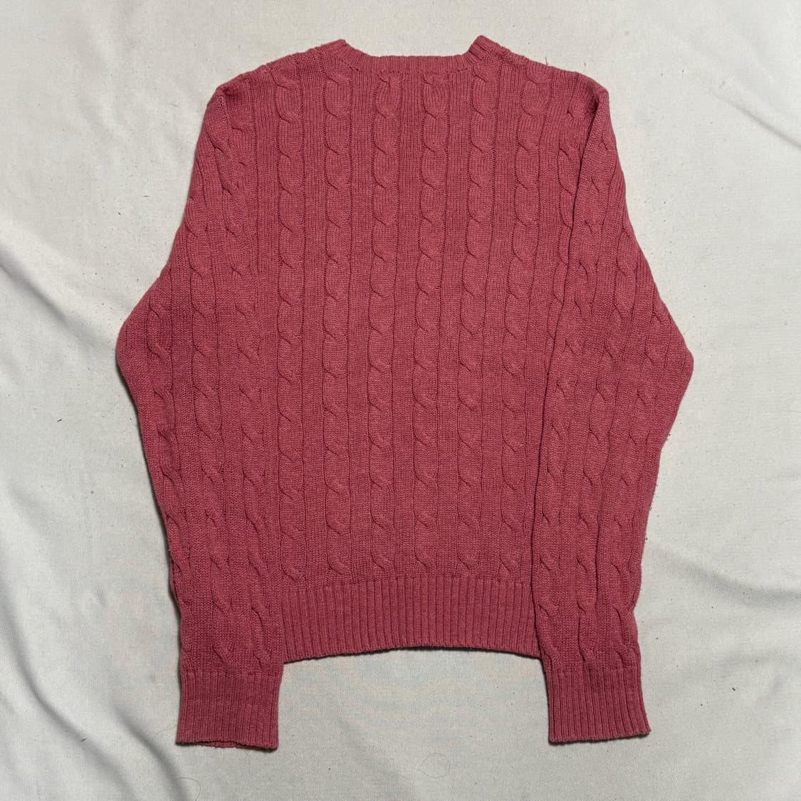 M 폴로랄프로렌 핑크 케이블 니트 상품이미지3