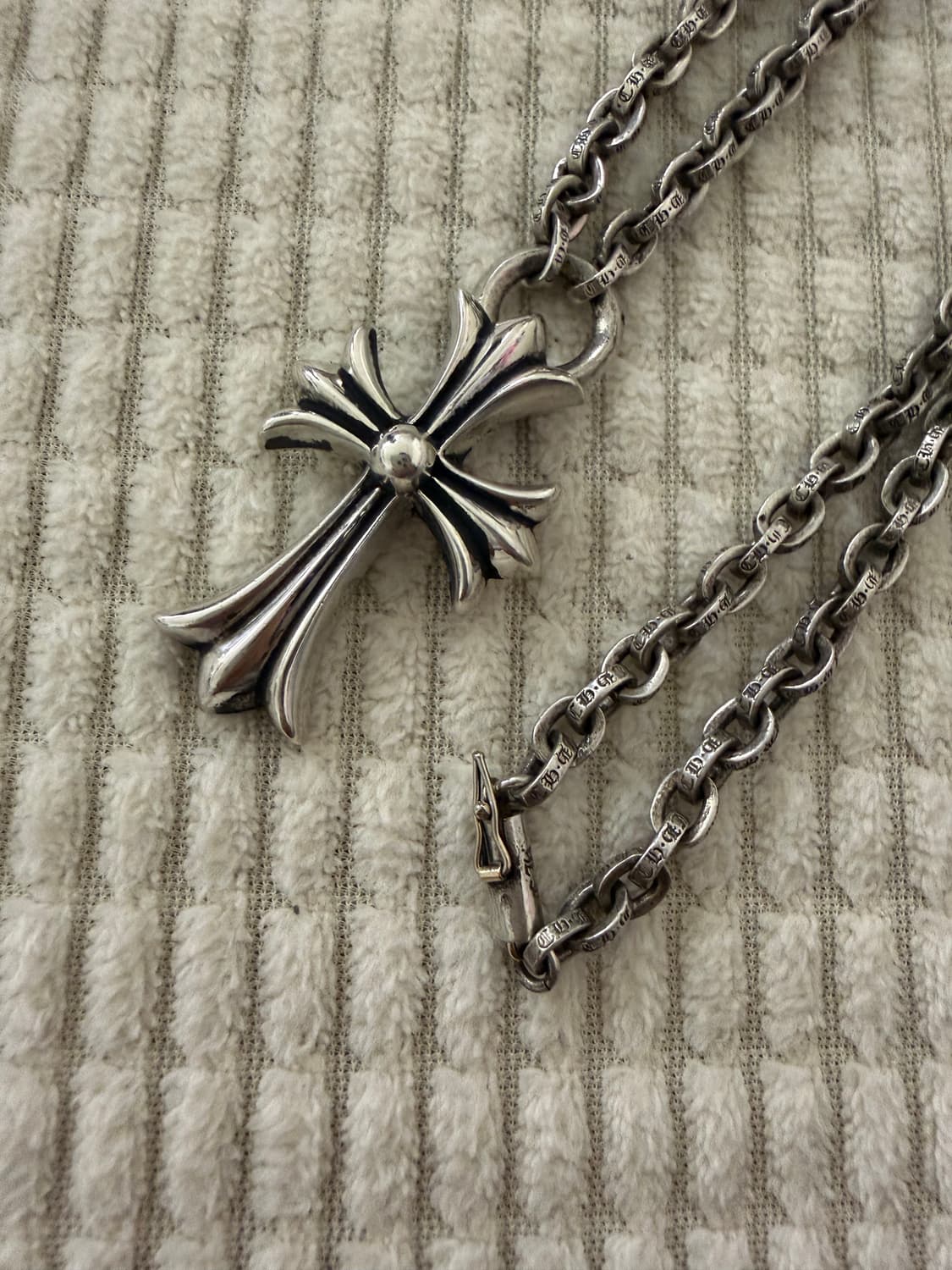 24인치 크롬하츠 스몰 크로스 페이퍼체인 일체형 목걸이 상품이미지3