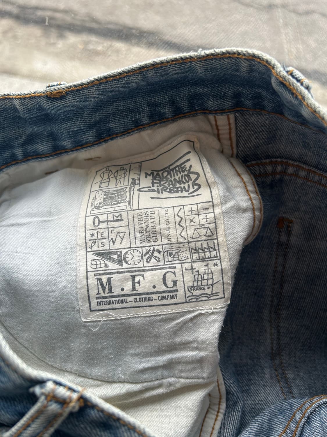 80,90‘s 마리떼프랑소와저버 데님팬츠 상품이미지8