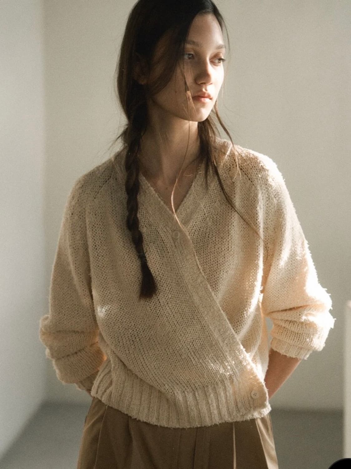 베르센트 s/s Bamboo wrap cardigan (natural) 상품이미지9